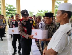 HUT Polri ke-78 Tahun, Polres Labusel Bagi Sembako