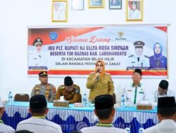 Plt. Bupati dan Baznas Labuhanbatu Salurkan Zakat di Kecamatan Bilah Hilir
