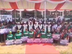 Kirab Api PON XXI Aceh-Sumut Tahun 2024 Tiba di Labuhanbatu Selatan