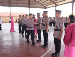 Upacara Penyerahan Jabatan Kabag Logistik dan Sertijab Kasat Intelkam serta Kapolsek Marbau di Polres Labuhanbatu