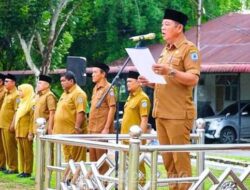 Mewakili Pjs. Staf Ahli Bupati Pimpin Apel Gabungan I Lingkungan Pemkab Labuhanbatu