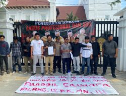For-Pemda Langkat Kepung Pengadilan Tinggi Sumut, Desak Eks Pj Bupati Faisal Hasrimy Segera Diusut dalam Kasus Korupsi Smart Board Rp29 Miliar