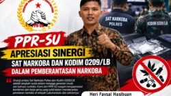 PPR-SU Apresiasi Sinergi Sat Narkoba dan Kodim 0209/LB dalam Pemberantasan Narkoba di Labuhanbatu